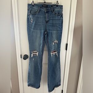 Judy Blue Plaid Mid Rise Bootcut Size 13/31